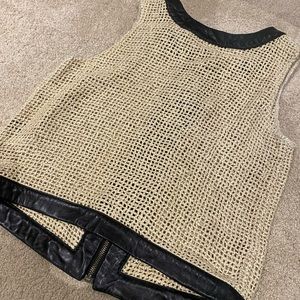 Kelly Wearstler Leather Trim Vest